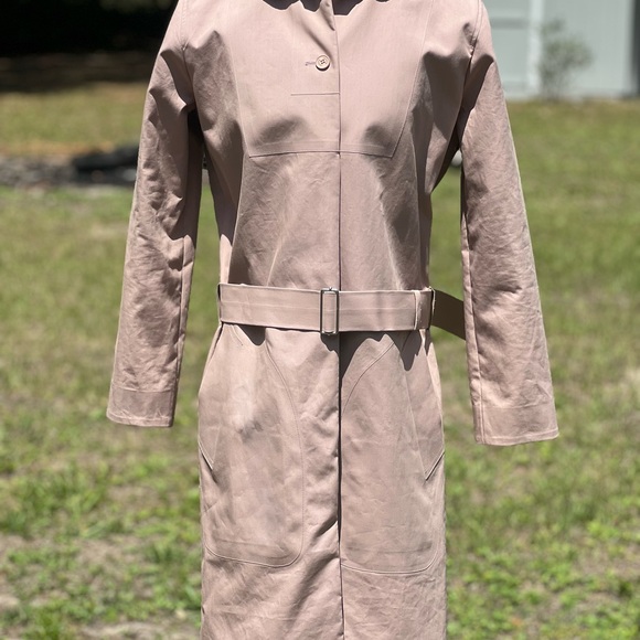 Authentic Lacoste Small-34 Rose Blush Pink Fashion Show Collection Trench Coat - Picture 3 of 16